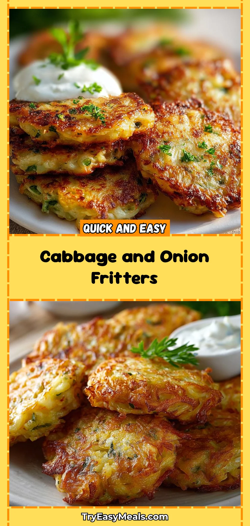 Cabbage and Onion Fritters