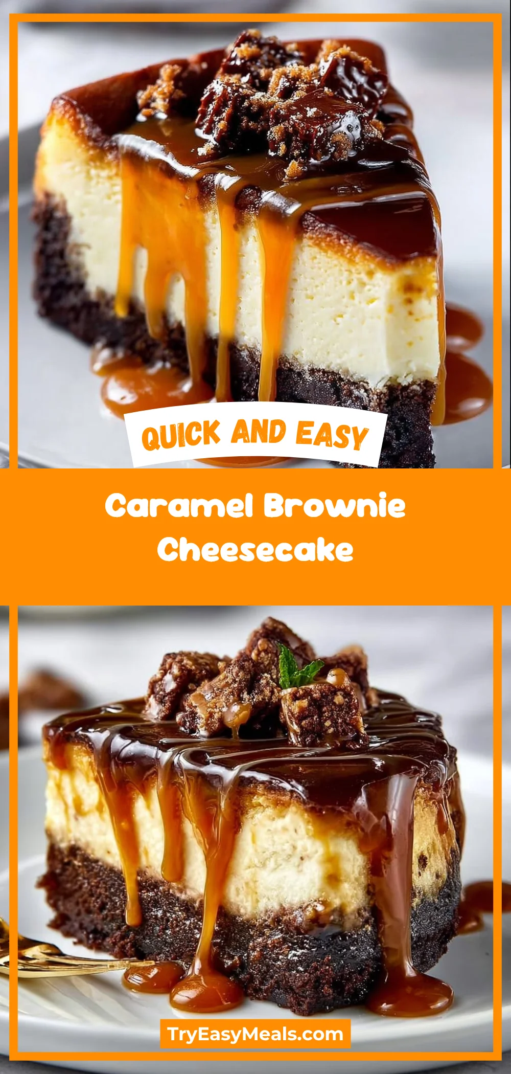 Caramel Brownie Cheesecake