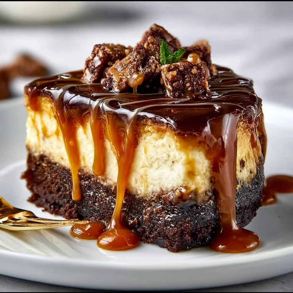 Caramel Brownie Cheesecake