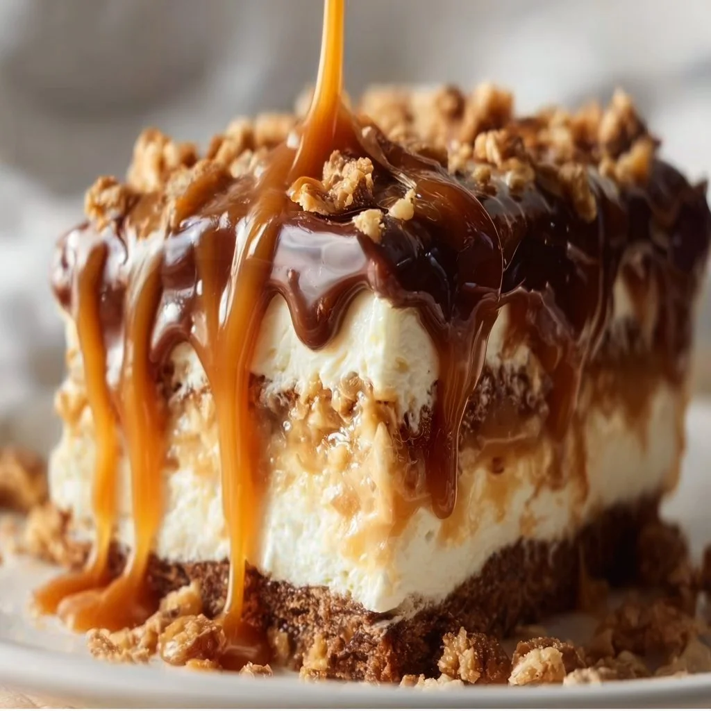 Caramel Toffee Crunch Cake - Savory Splash