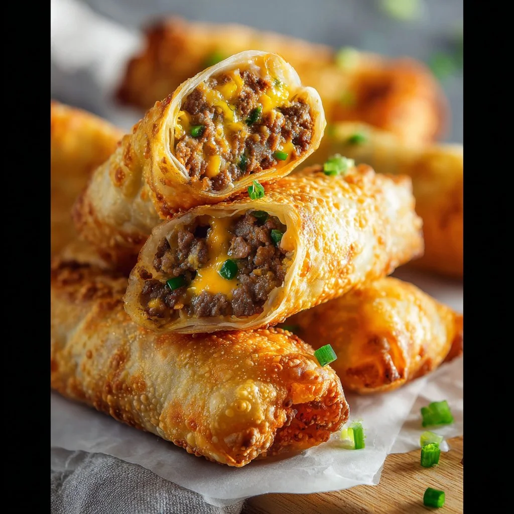 Cheeseburger Egg Rolls
