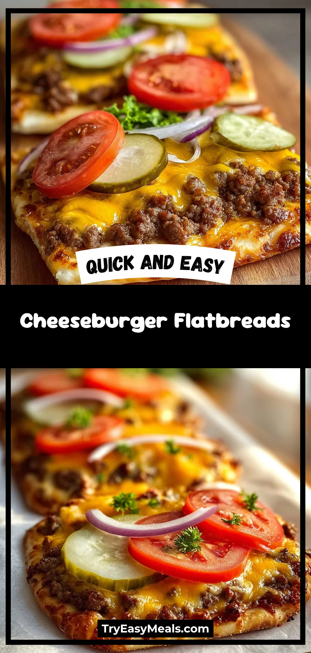 Cheeseburger Flatbreads