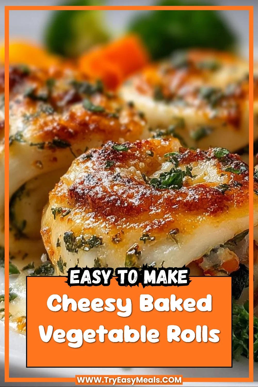 Cheesy Baked Vegetable Rolls