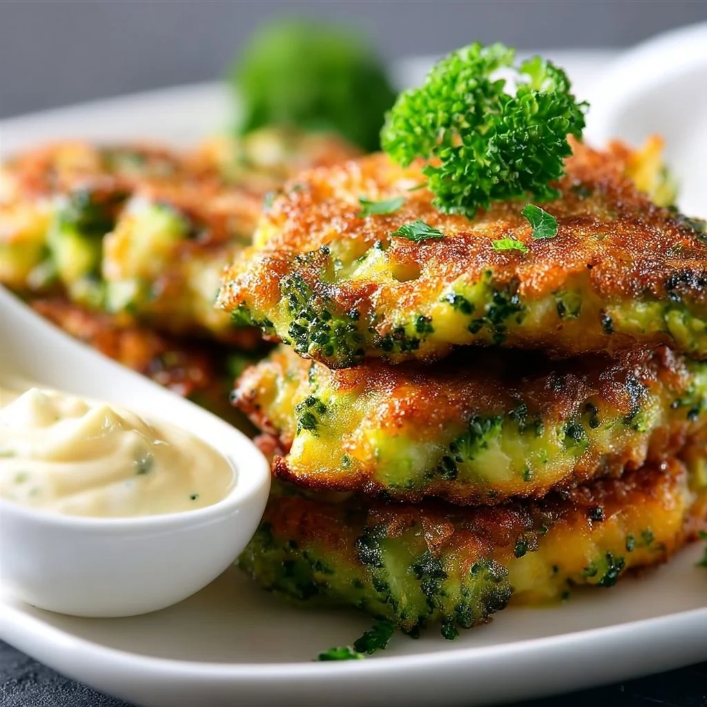 Cheesy Broccoli Fritters Delight