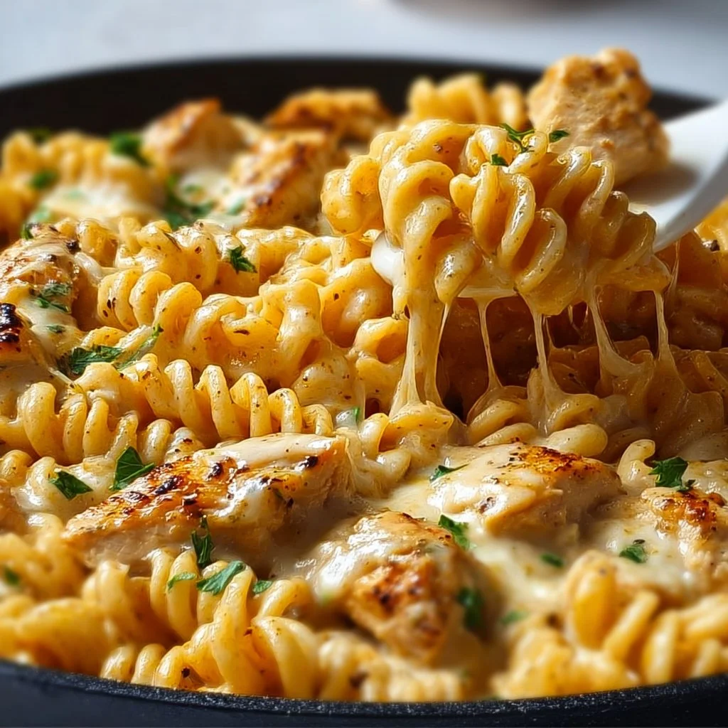 Cheesy Cajun Garlic Chicken Rotini Skillet for Cozy Nights