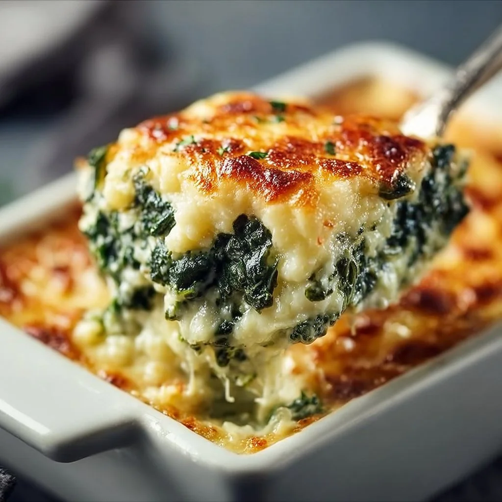 Cheesy Italian Spinach Bake