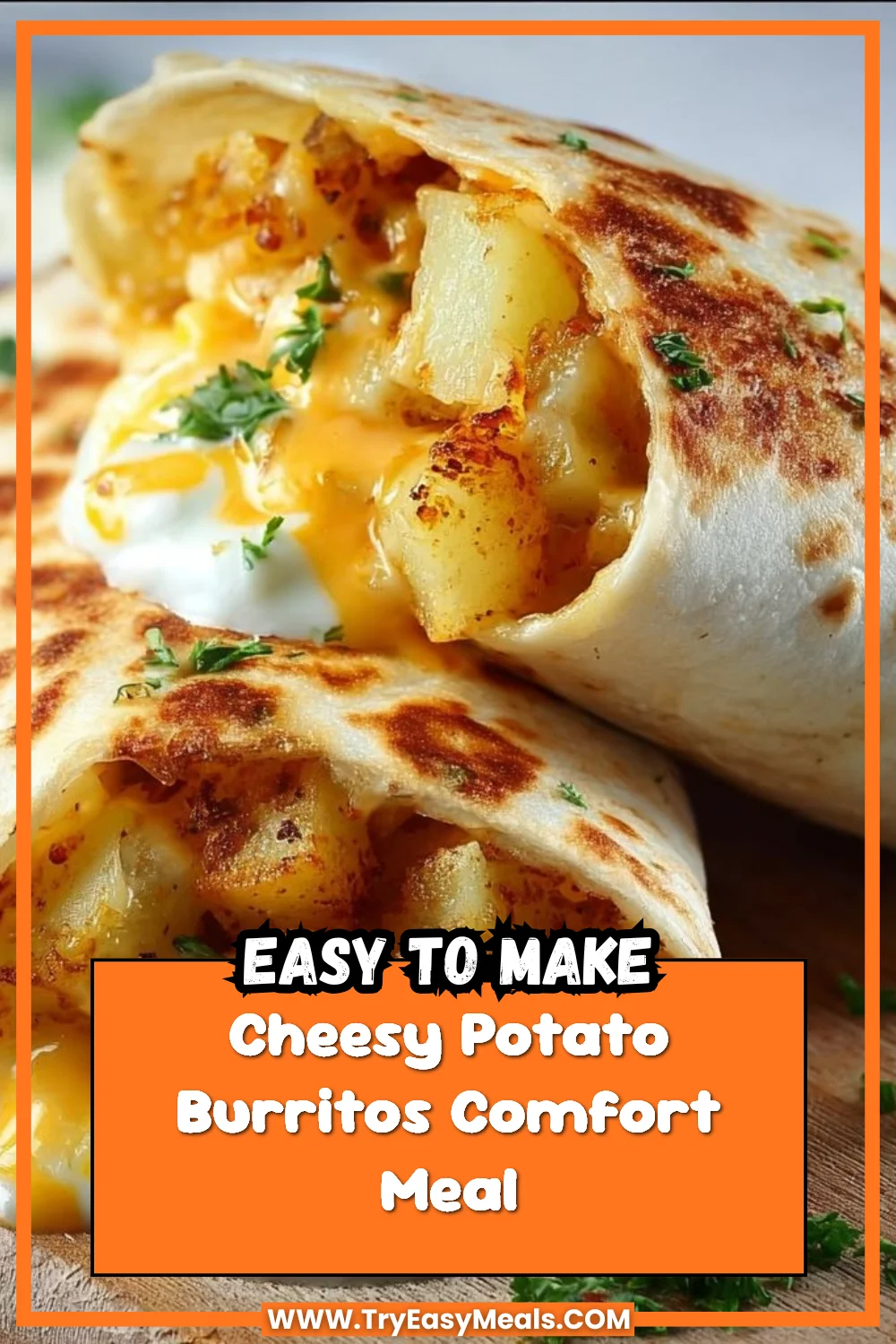 Cheesy Potato Burritos Comfort Meal