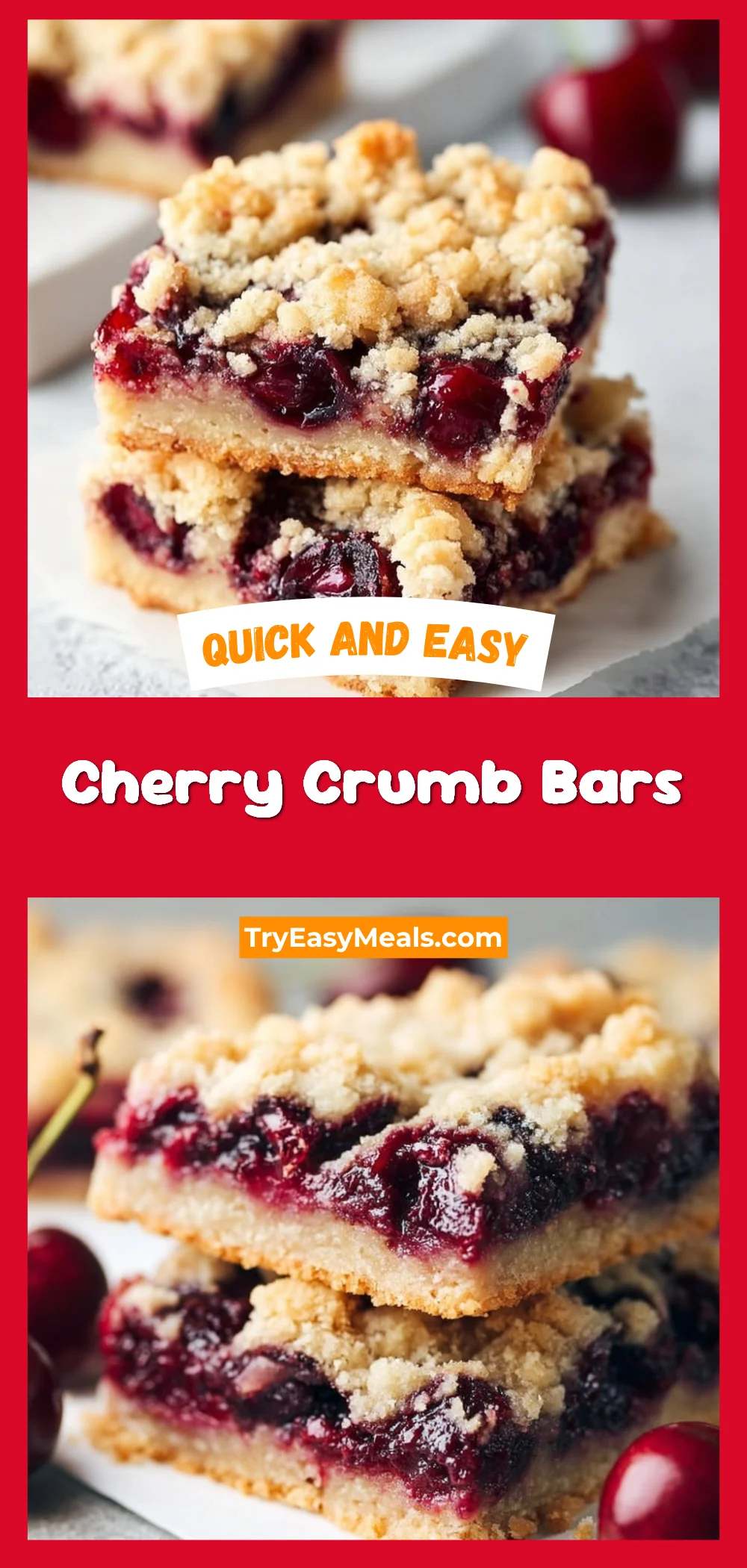 Cherry Crumb Bars