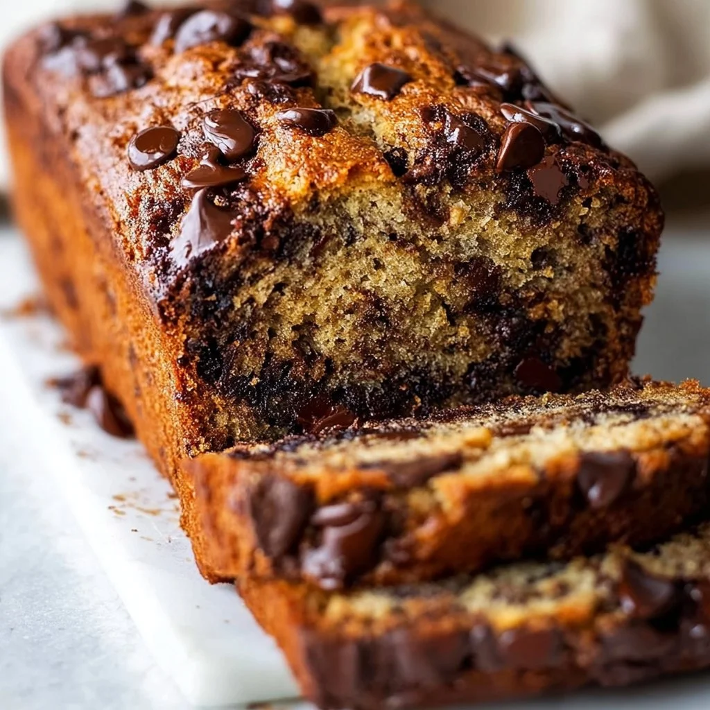 Super Moist Chocolate Chip Banana Bread Recipe