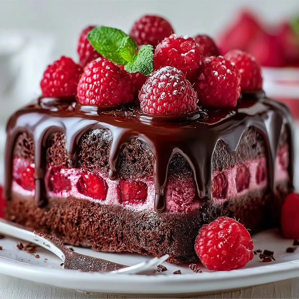 Chocolate Raspberry Drip Cake