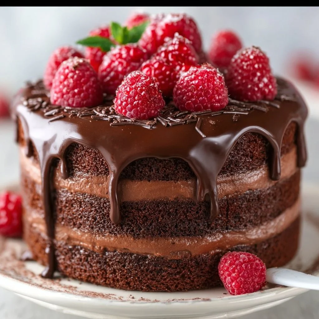 Chocolate Raspberry Layer Cake