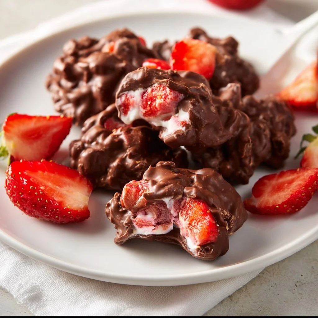 Chocolate Strawberry Yogurt Clusters (Viral Recipe!)