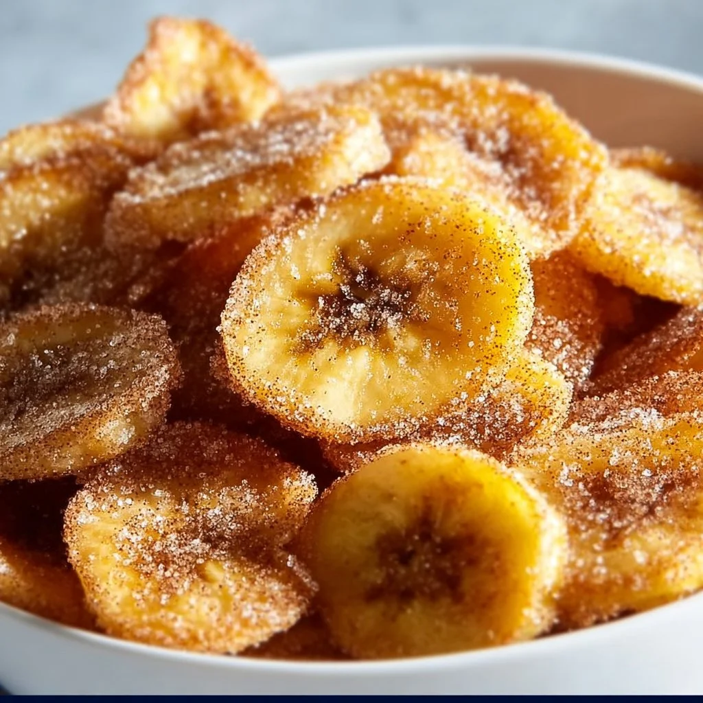 Cinnamon-Sugar Air Fryer Banana Chips