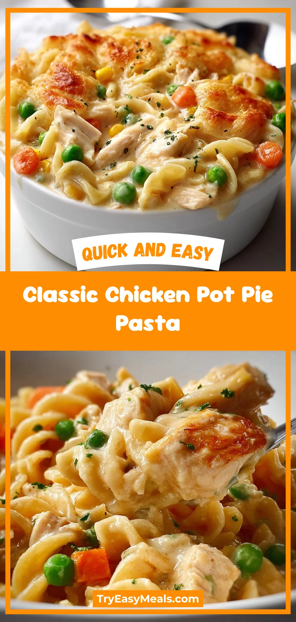 Classic Chicken Pot Pie Pasta