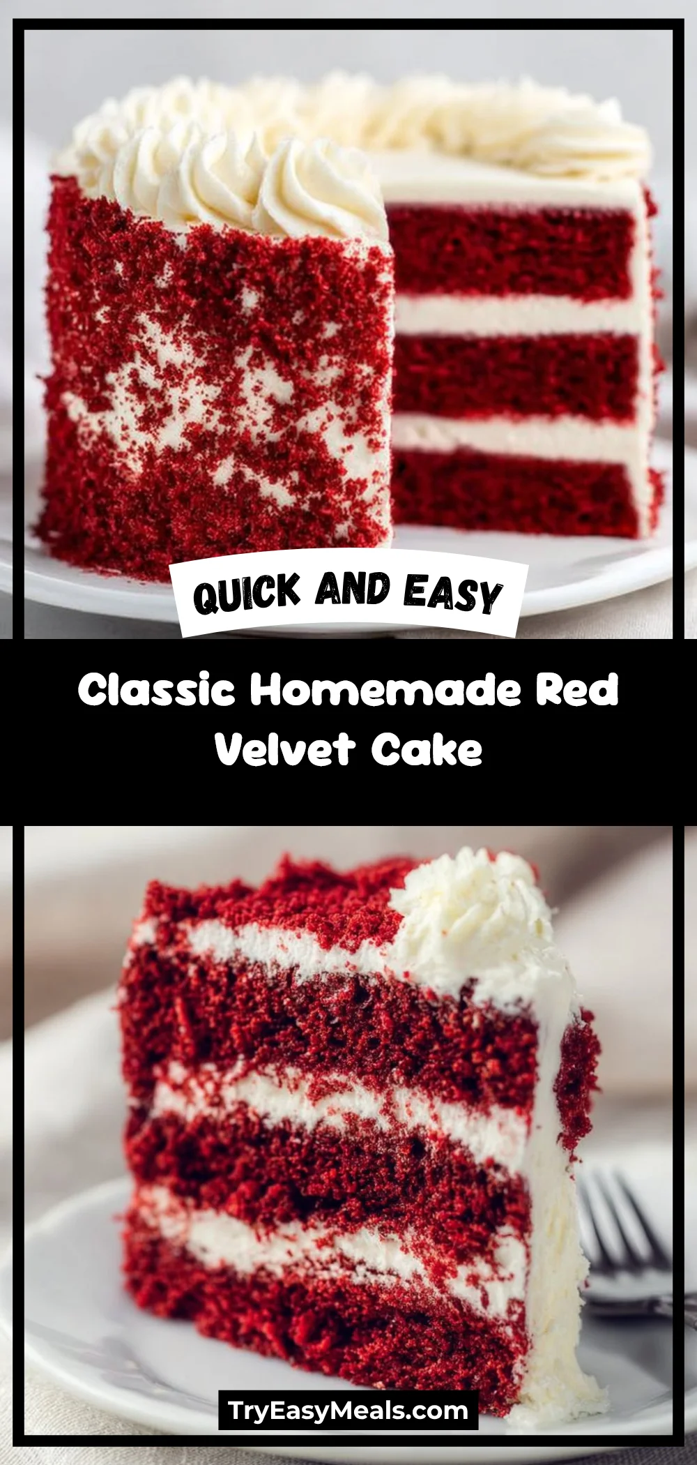Classic Homemade Red Velvet Cake