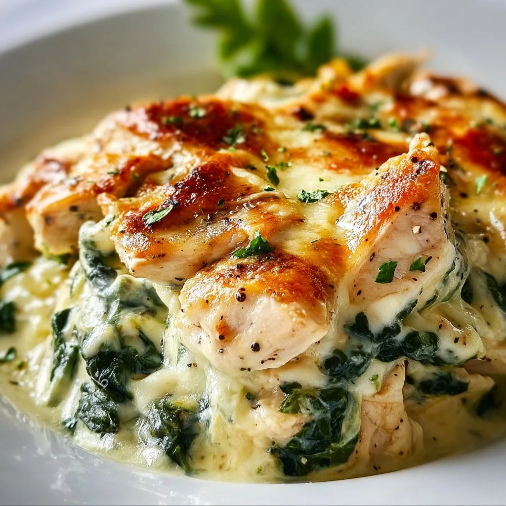 Creamy Chicken and Spinach Casserole