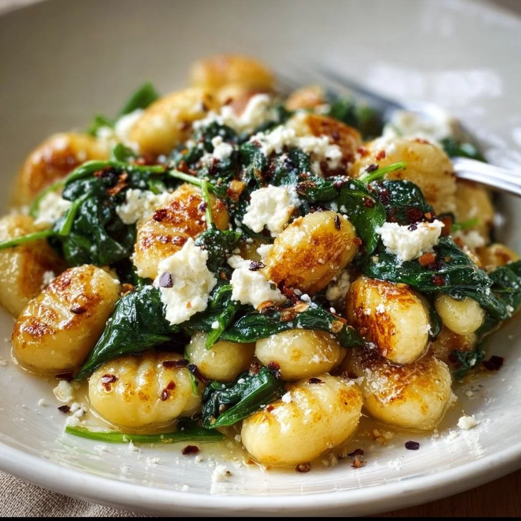 Creamy Gnocchi with Spinach and Feta