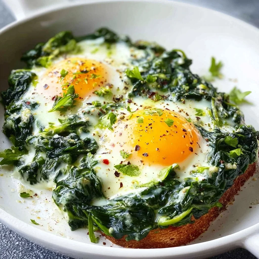 Creamy Spinach and Eggs