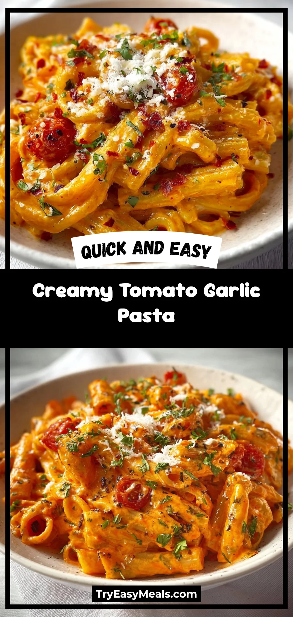 Creamy Tomato Garlic Pasta