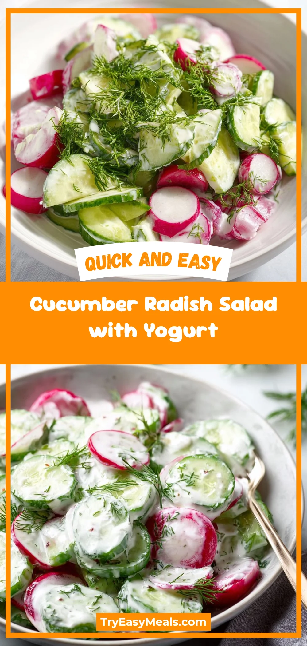 Cucumber Radish Salad with Yogurt