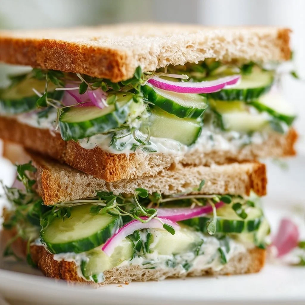 Quick Cucumber Salad Sandwiches