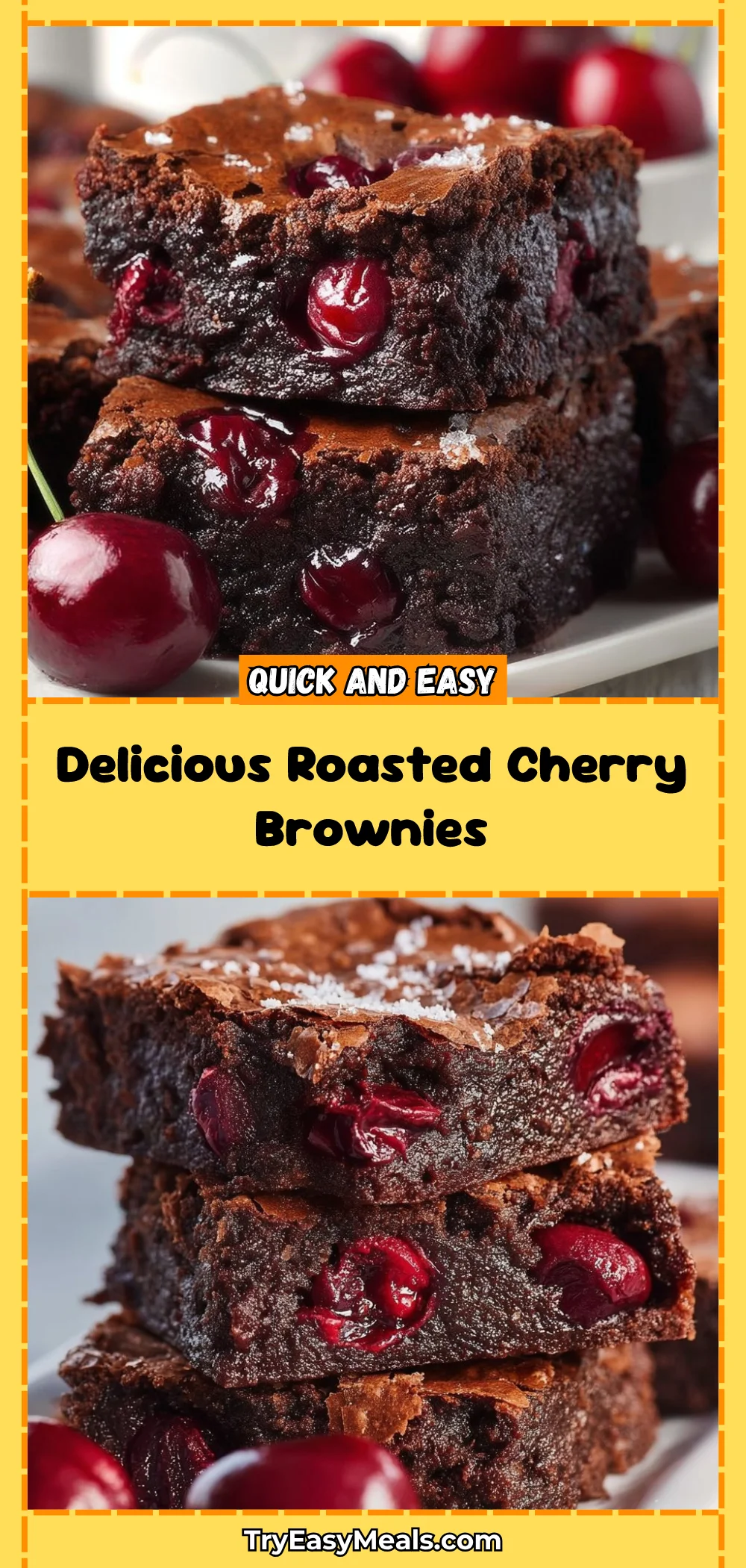 Delicious Roasted Cherry Brownies