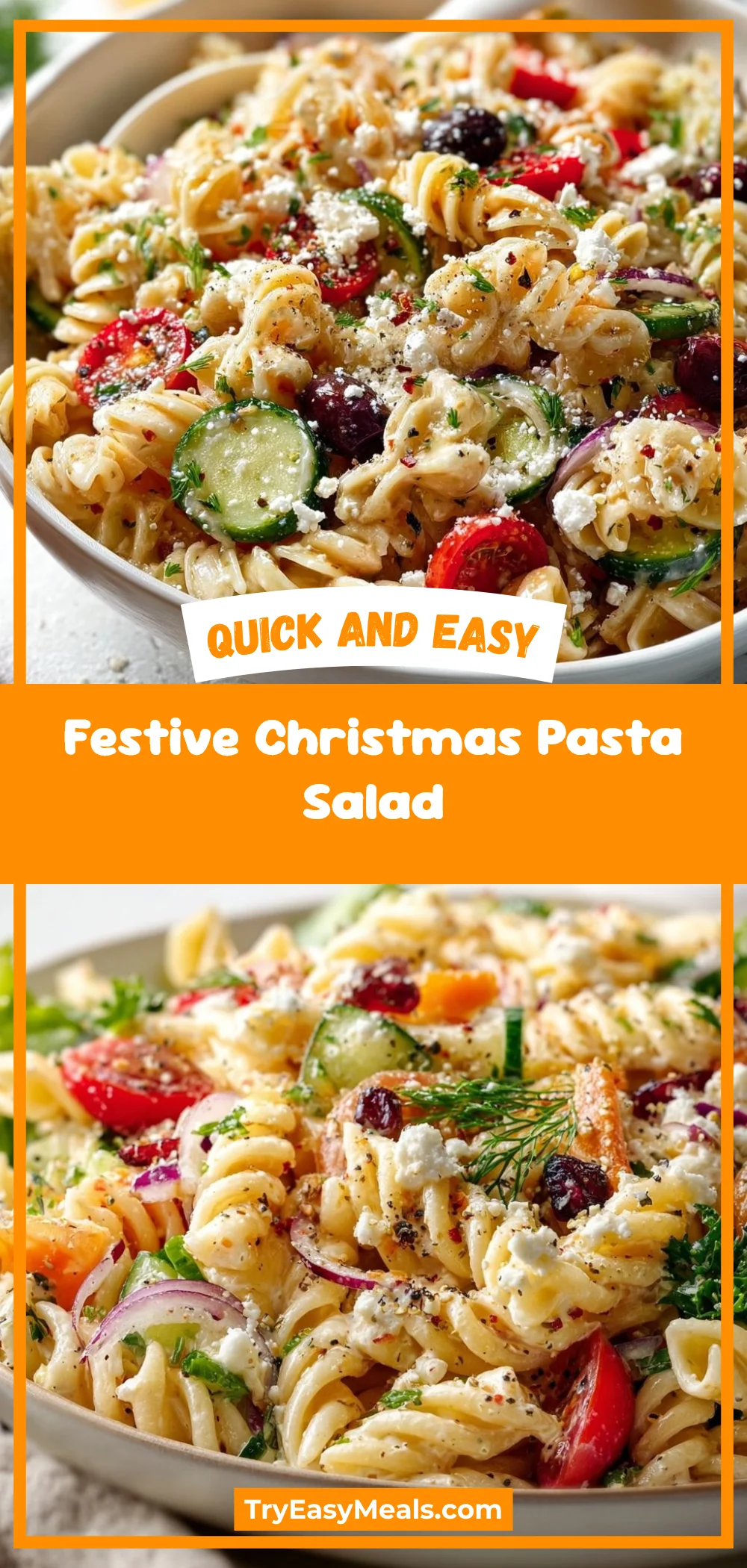 Festive Christmas Pasta Salad