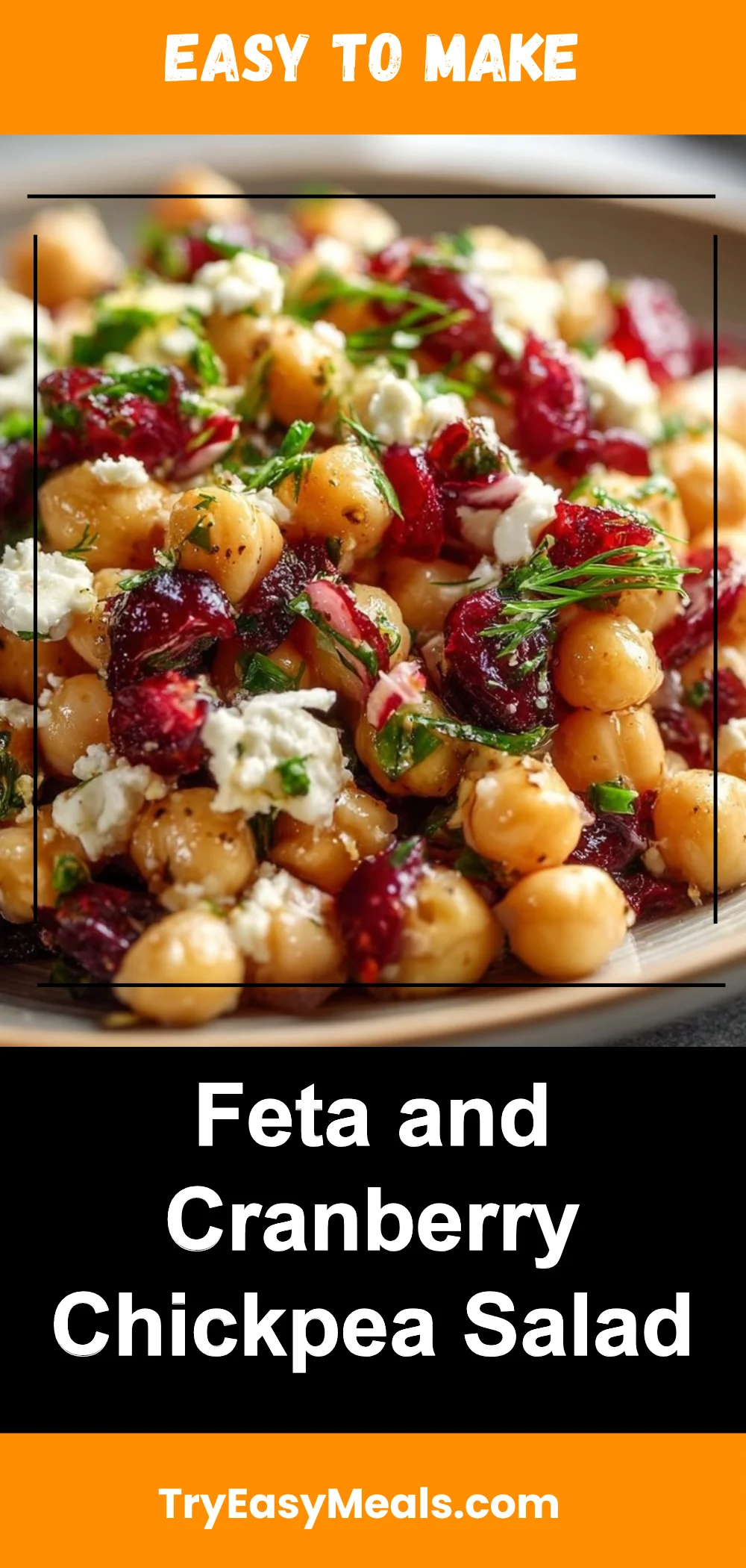 Feta and Cranberry Chickpea Salad