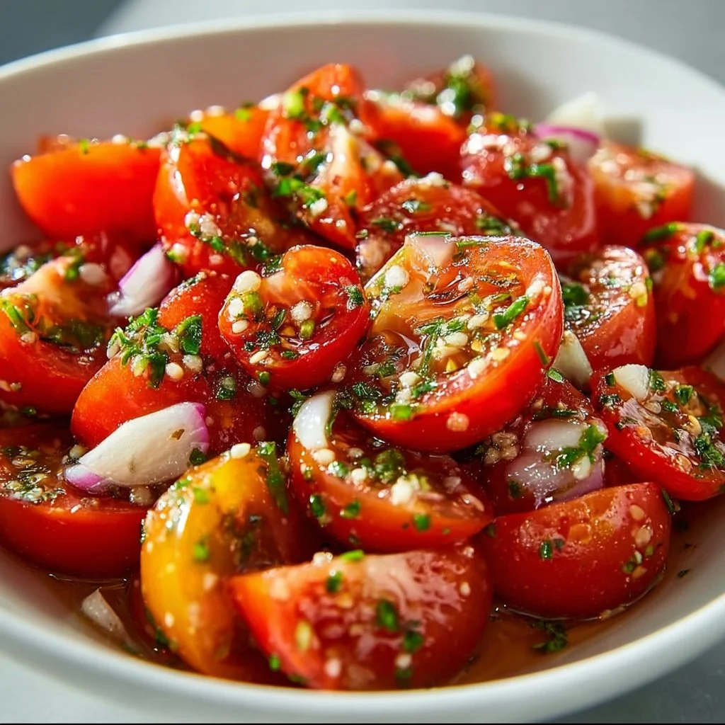 Fresh and Flavorful Tomato Garlic Salad Recipe