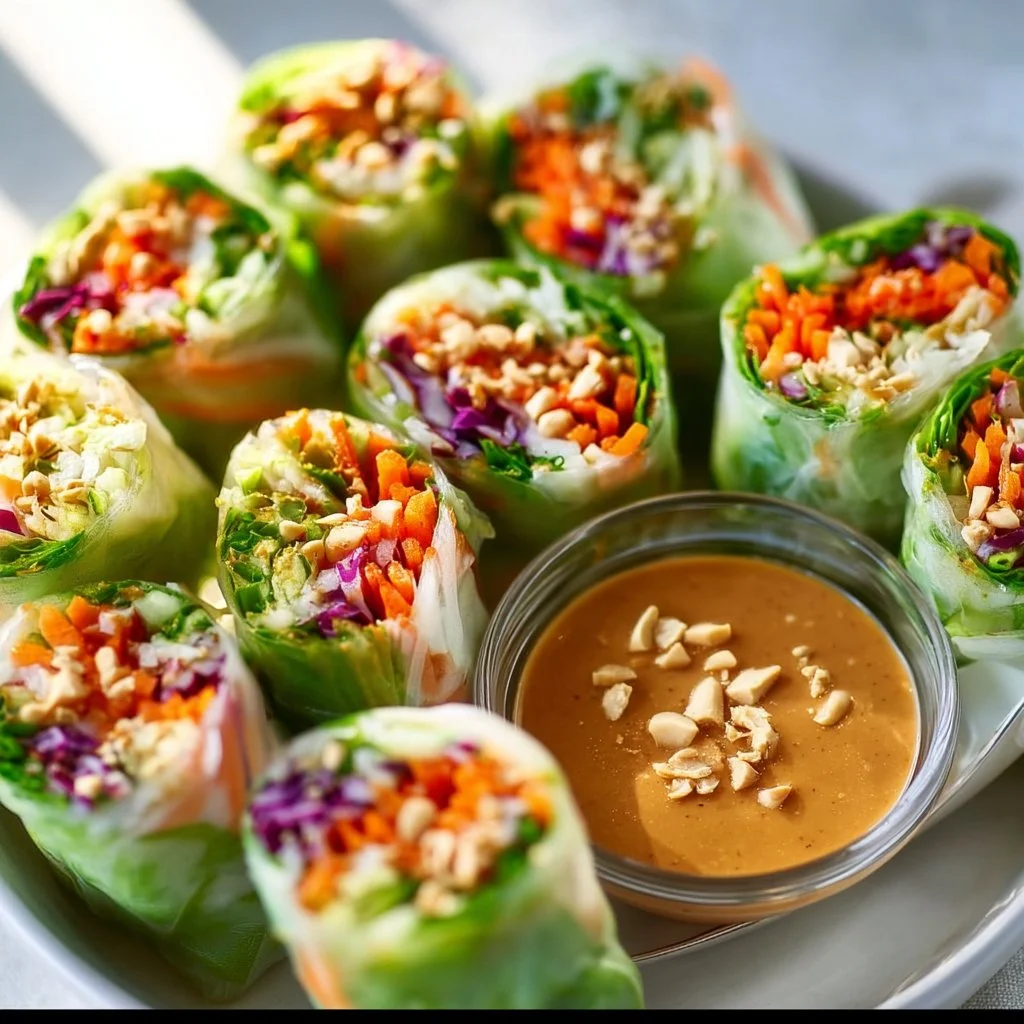 Fresh Spring Rolls with Peanut Sauce