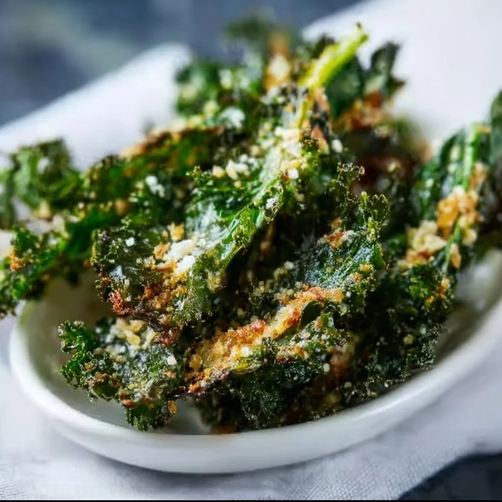 Garlic and Parmesan Kale Chips