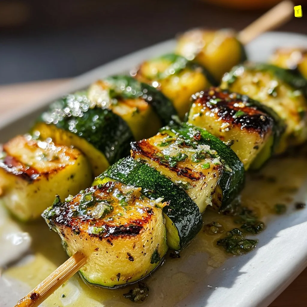 Garlic Butter Zucchini Skewers