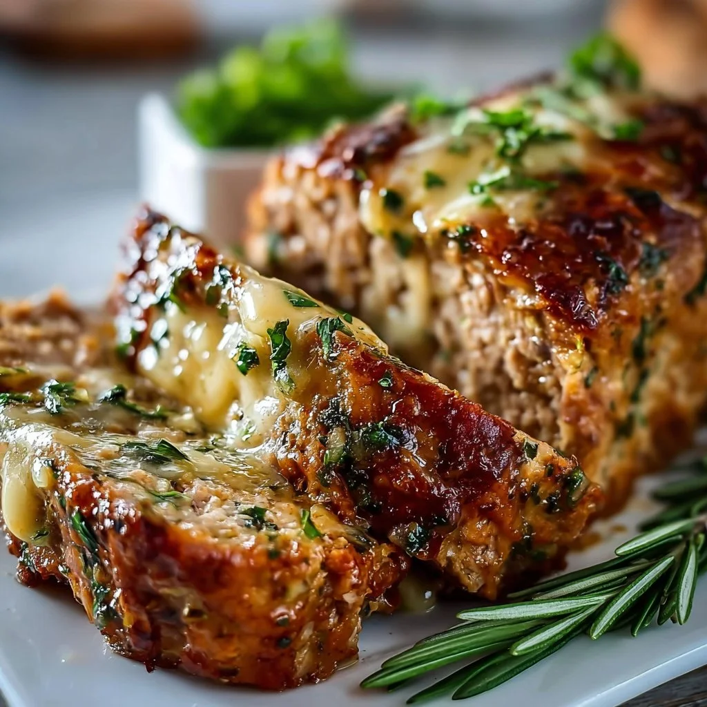 Garlic Parmesan Chicken Meatloaf