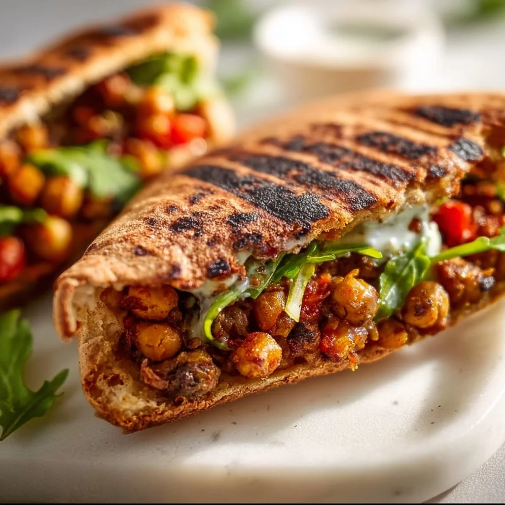 Grilled Chickpea Veggie Pita