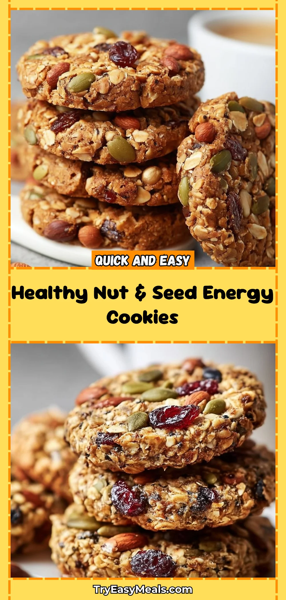 Healthy Nut & Seed Energy Cookies
