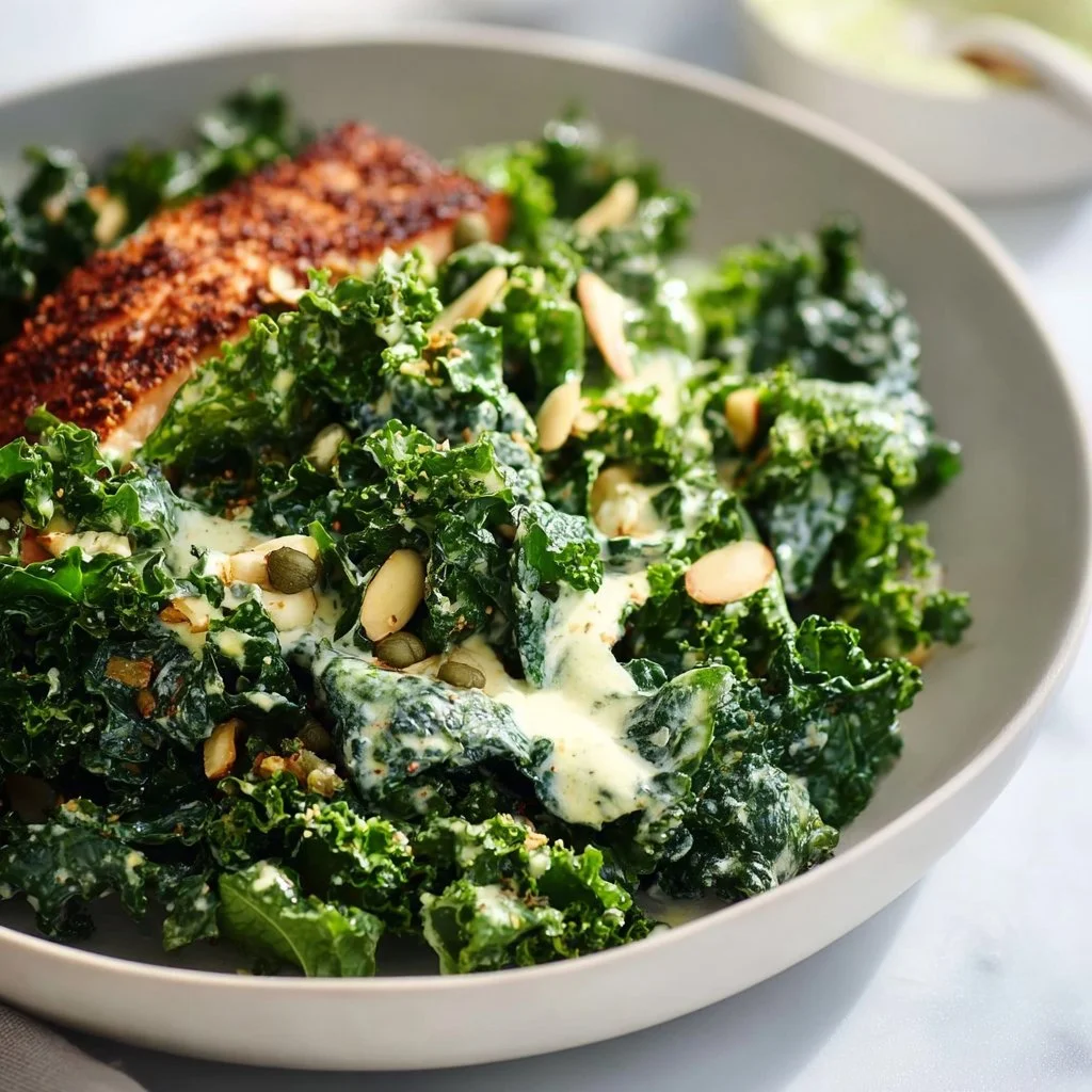 Kale Salad with Creamy Caper Dressing