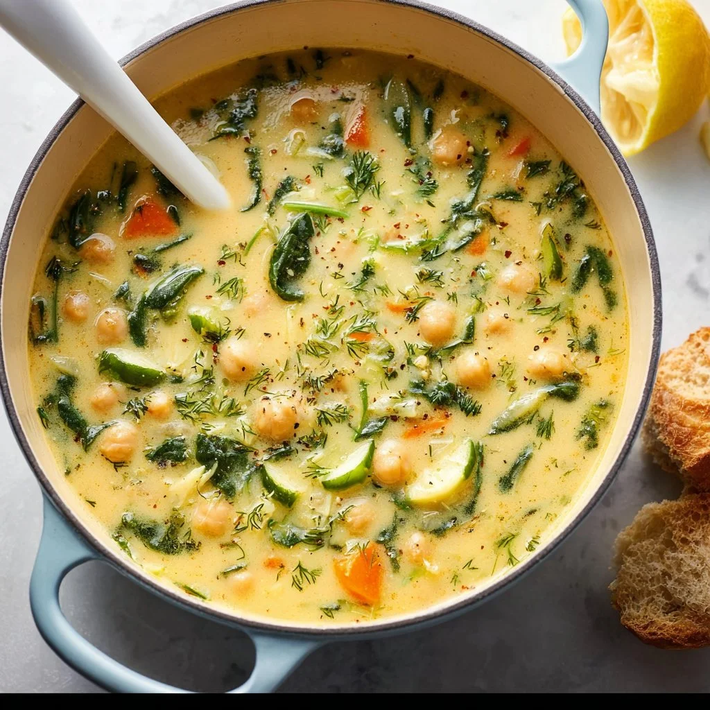 Lemony Greek Chickpea Soup
