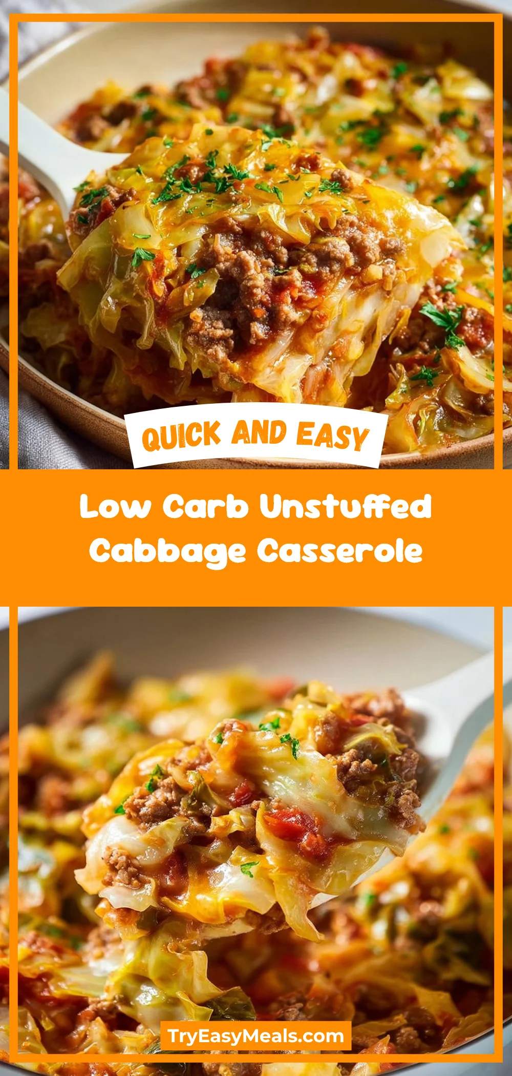 Low Carb Unstuffed Cabbage Casserole