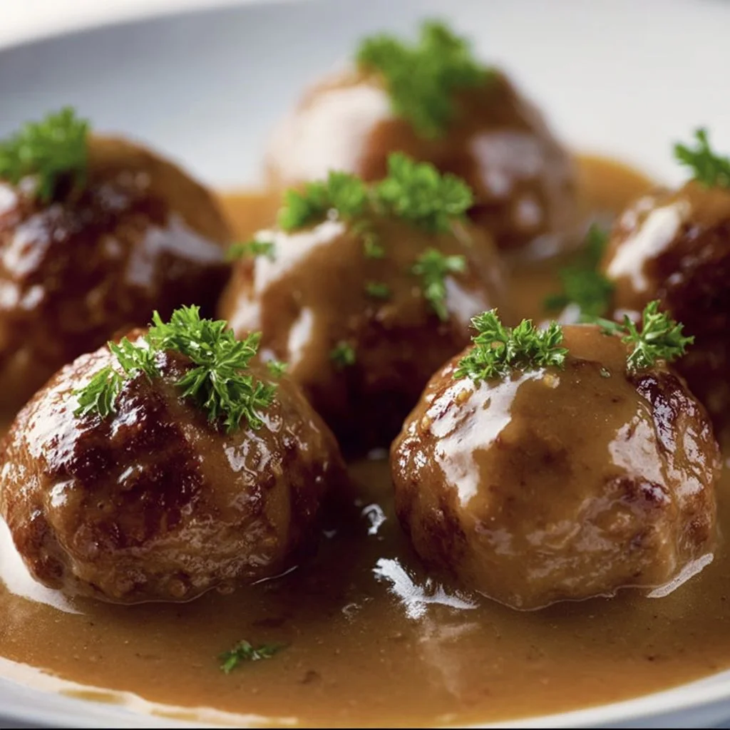 Meatballs and Brown Gravy
