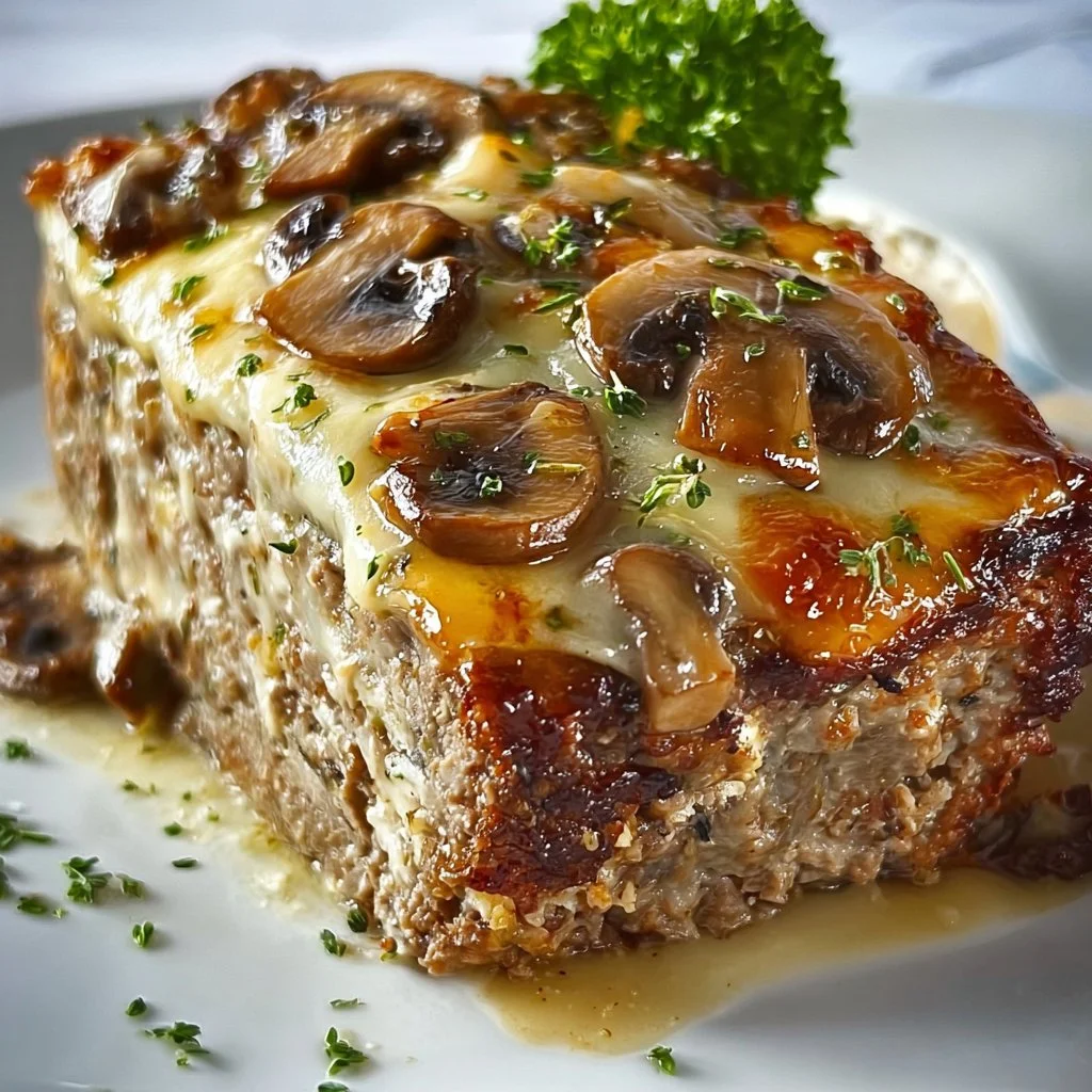 Mushroom Swiss Cheese Meatloaf