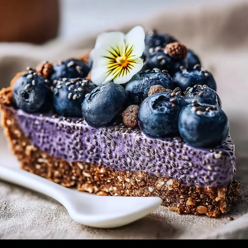 No-Bake Blueberry Chia Seed Pie