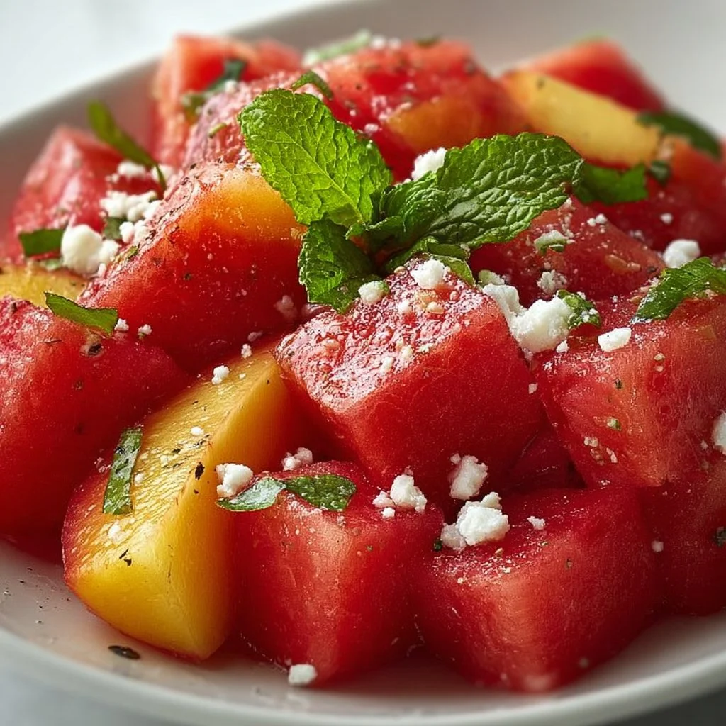 Peach Watermelon Salad