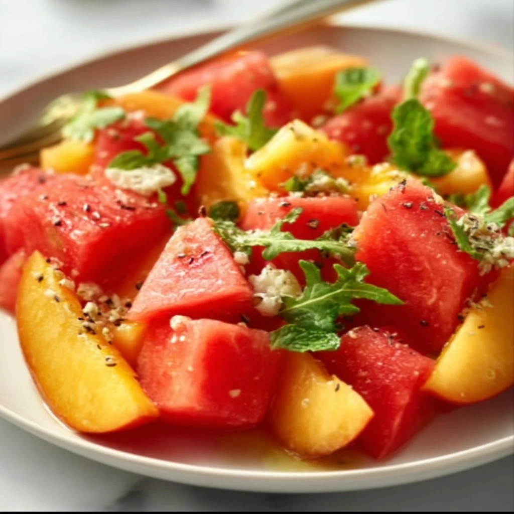 Peach Watermelon Salad