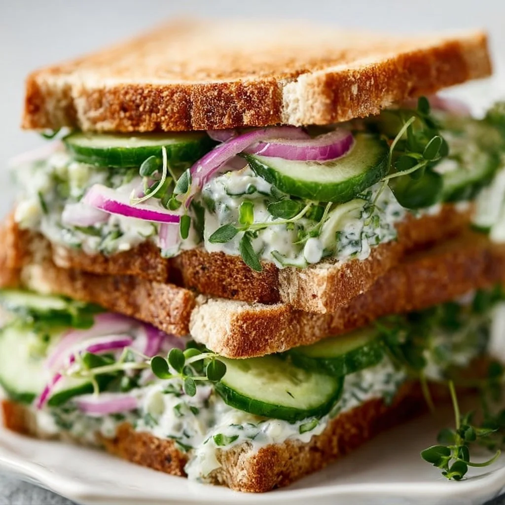 Quick Cucumber Salad Sandwiches