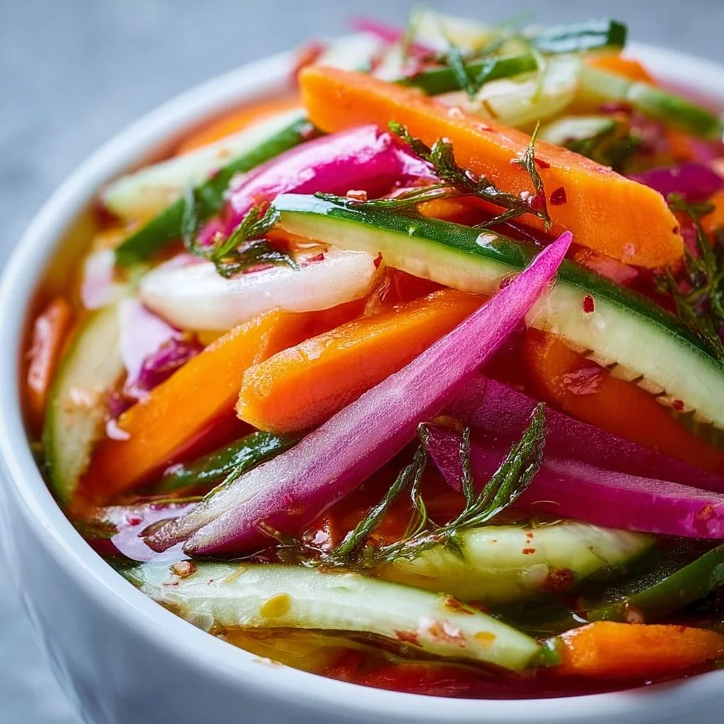 Quick Fridge Pickled Vegetables