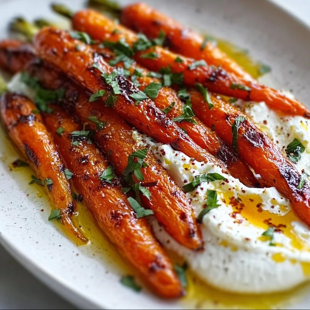 Roasted Carrots with Whipped Ricotta and Hot Honey
