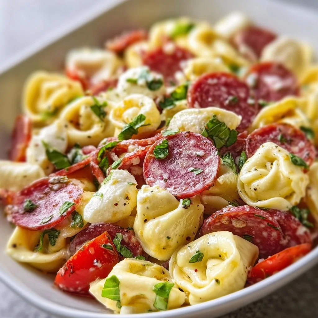 Salami-Mozzarella Tortellini Pasta Salad