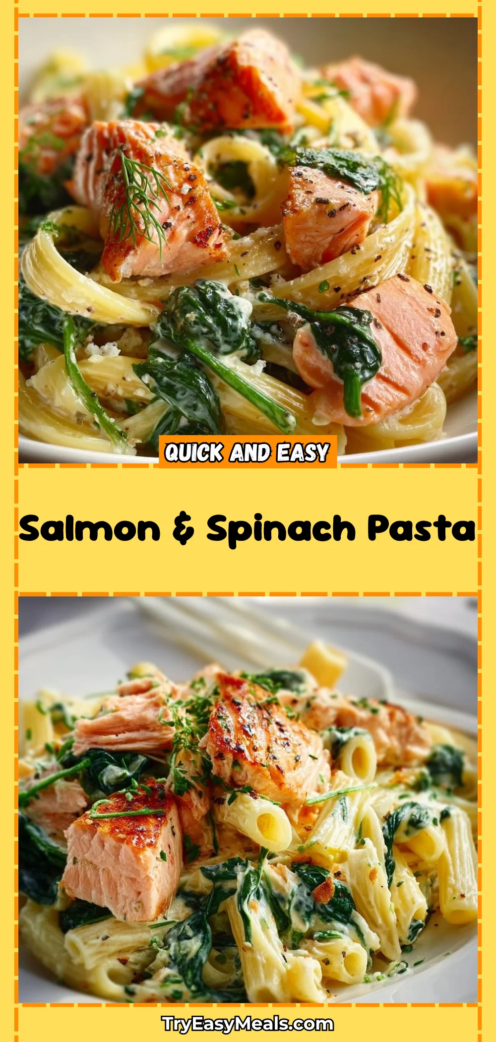 Salmon & Spinach Pasta