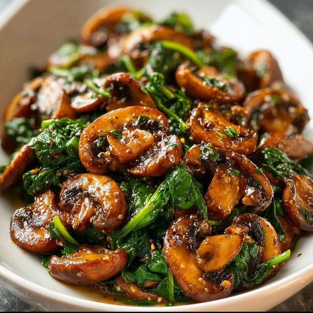 Sautéed Mushrooms with Spinach