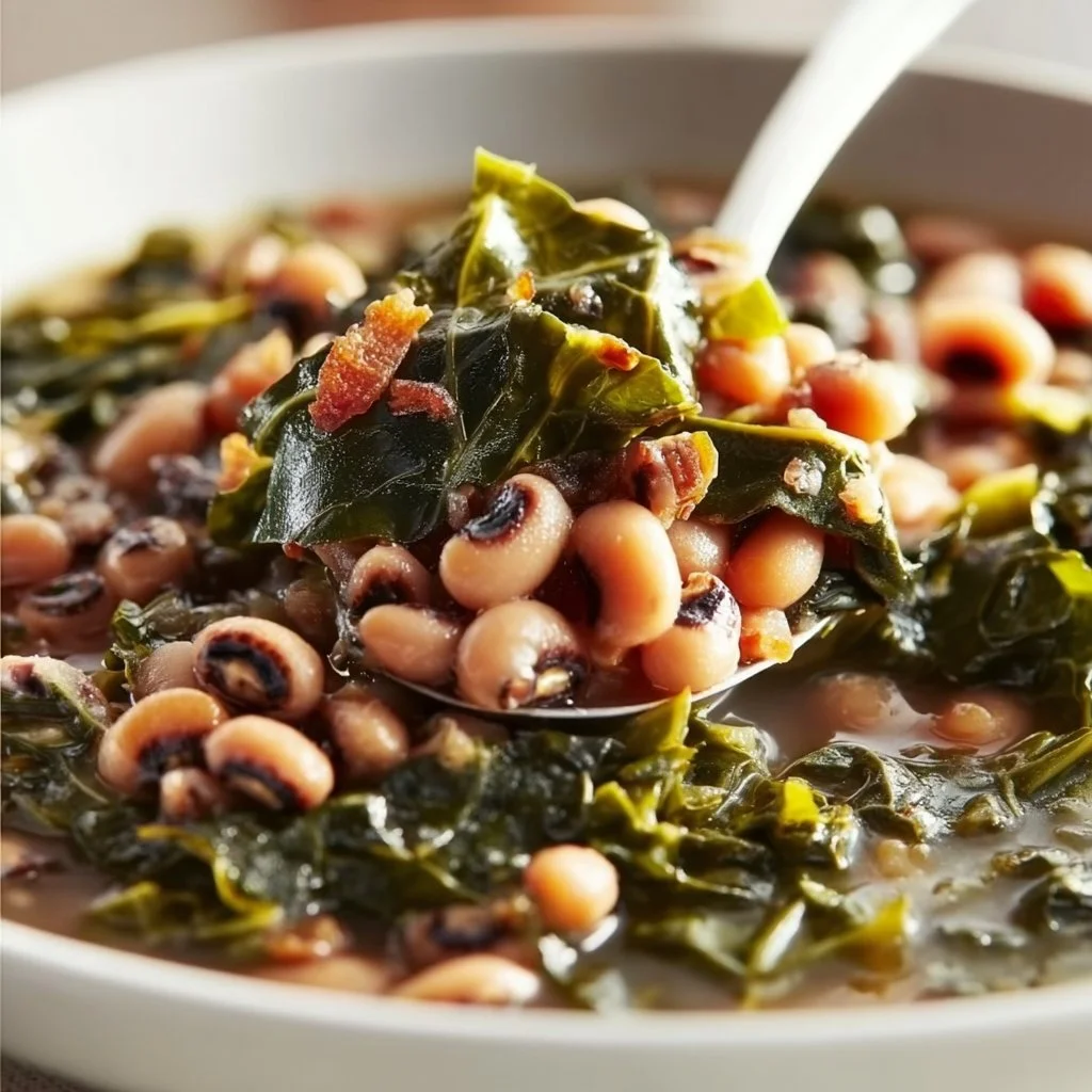 Savory Southern Black Eyed Peas Recipe with Delicious Collard Greens